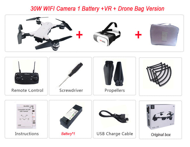 FPV Drone Camera wifi RC Helicopter Selfie Drone Real-Time Quadcopter