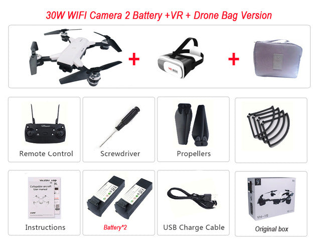 FPV Drone Camera wifi RC Helicopter Selfie Drone Real-Time Quadcopter