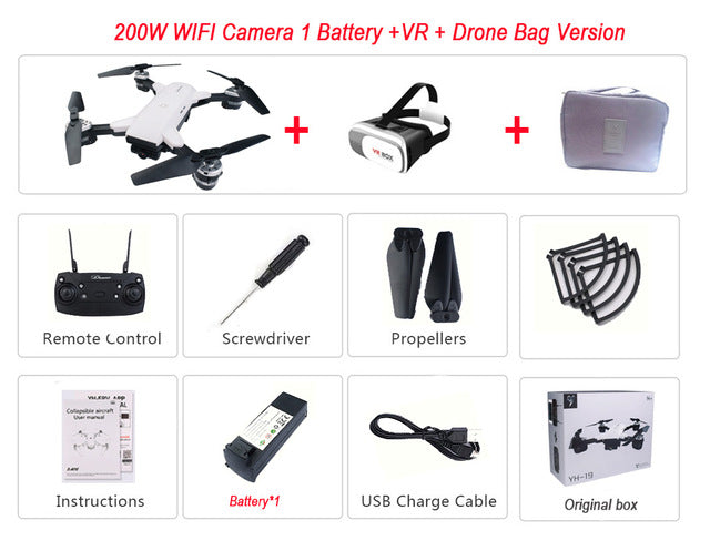 FPV Drone Camera wifi RC Helicopter Selfie Drone Real-Time Quadcopter