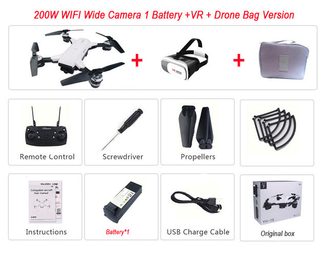 FPV Drone Camera wifi RC Helicopter Selfie Drone Real-Time Quadcopter