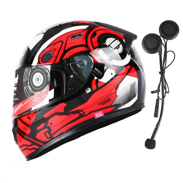 Vintage motorcycle helmet full face skull motorbike Vespa helmets dual lens racing