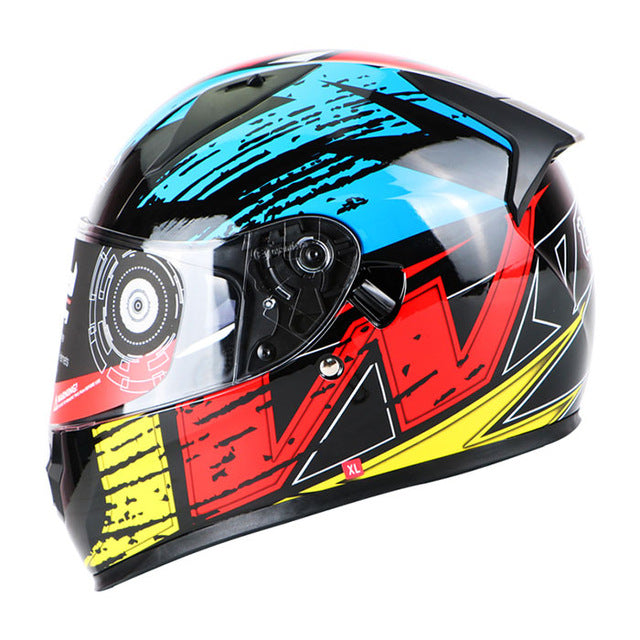 Vintage motorcycle helmet full face skull motorbike Vespa helmets dual lens racing