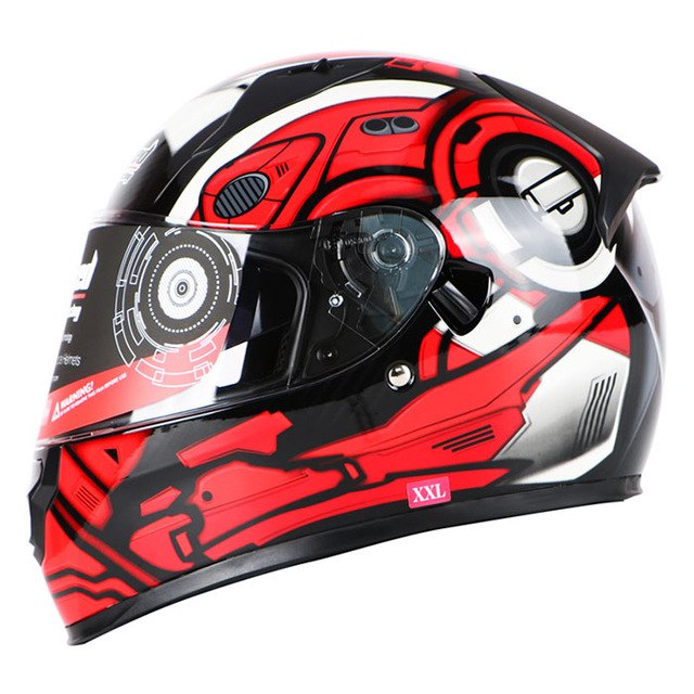 Vintage motorcycle helmet full face skull motorbike Vespa helmets dual lens racing