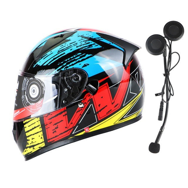 Vintage motorcycle helmet full face skull motorbike Vespa helmets dual lens racing