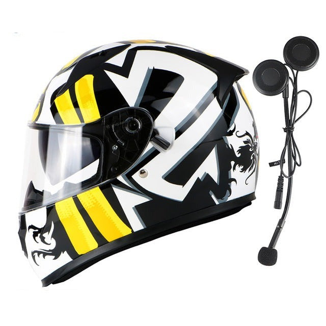 Vintage motorcycle helmet full face skull motorbike Vespa helmets dual lens racing