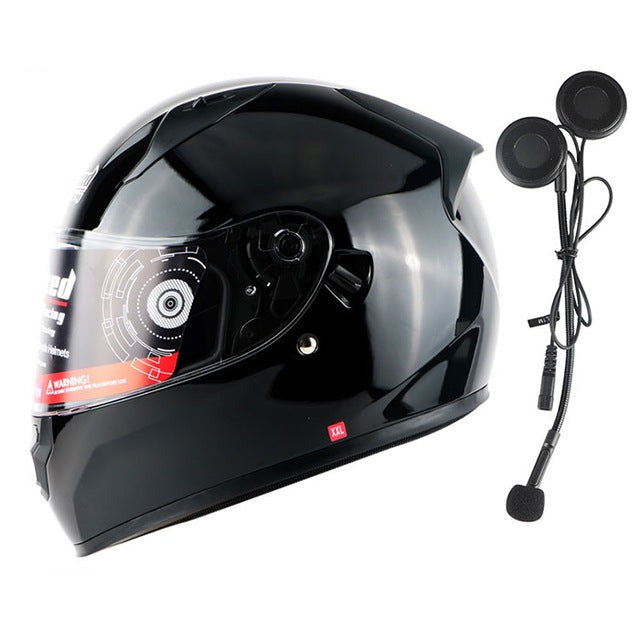 Vintage motorcycle helmet full face skull motorbike Vespa helmets dual lens racing