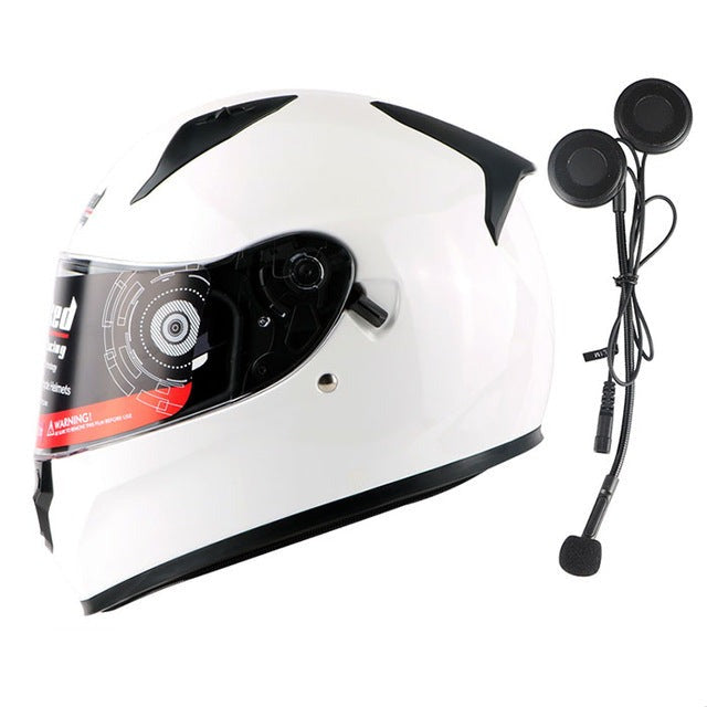 Vintage motorcycle helmet full face skull motorbike Vespa helmets dual lens racing