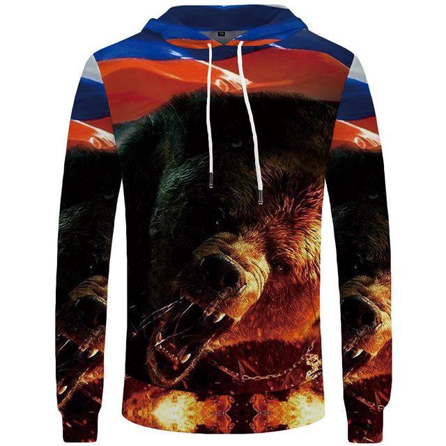 Sweatshirt hoodie men 3d world map cool anime clothing