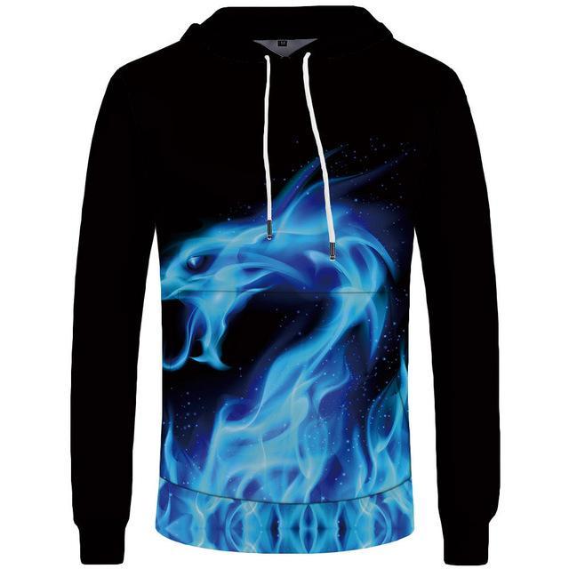 Sweatshirt hoodie men 3d world map cool anime clothing