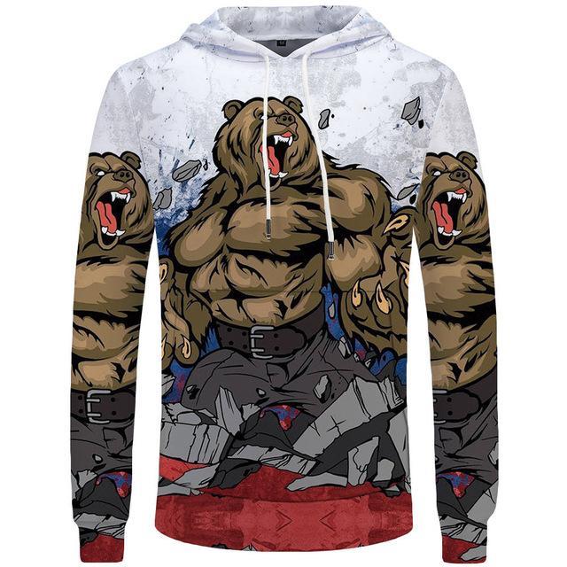 Sweatshirt hoodie men 3d world map cool anime clothing