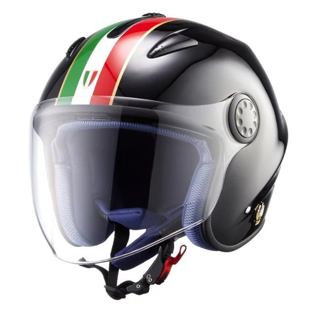Vespa helmet motorcycle jet retro vintage helmets open face motocross scooter