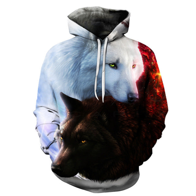 3D skull sweatshirt hoody rock men