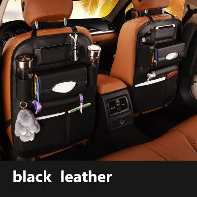 Car Backseat Storage Bag PU Leather Hanging Bags Phone Tissue Organizers Seat Back Accessories