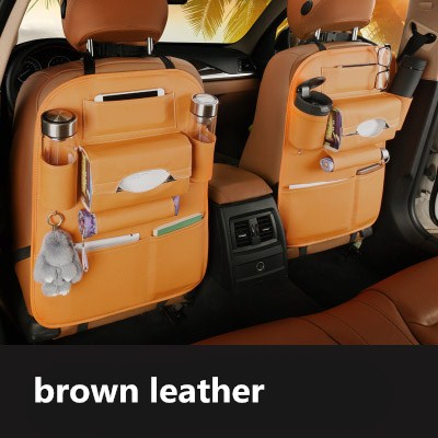 Car Backseat Storage Bag PU Leather Hanging Bags Phone Tissue Organizers Seat Back Accessories
