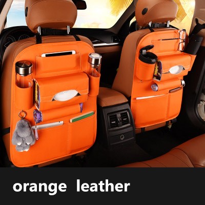 Car Backseat Storage Bag PU Leather Hanging Bags Phone Tissue Organizers Seat Back Accessories