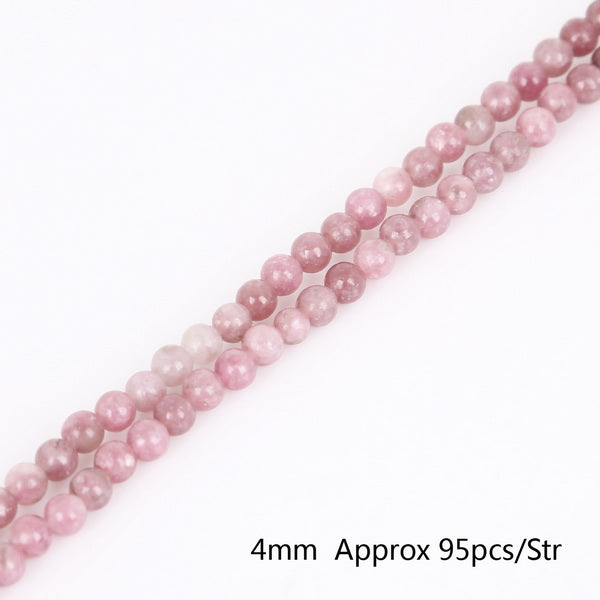 Natural lepidolite stone beads DIY bracelet jewelry making decoration craft
