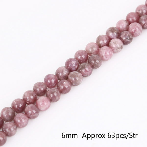 Natural lepidolite stone beads DIY bracelet jewelry making decoration craft