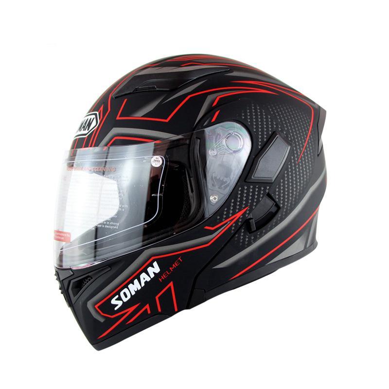 Full face motorcycle helmet flip up double lens motorbike helmets casco casque