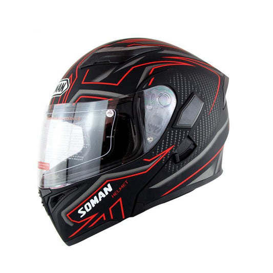Full face motorcycle helmet flip up double lens motorbike helmets casco casque