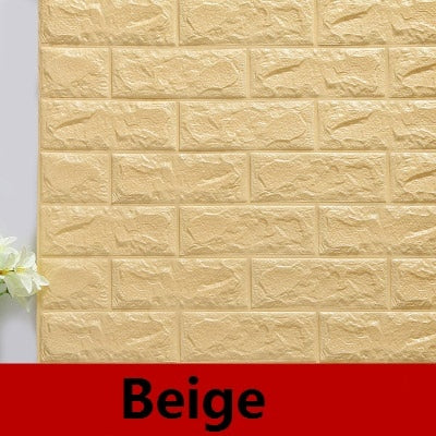 3D brick wallpaper wall stickers diy self adhesive foam waterproof living room home decor