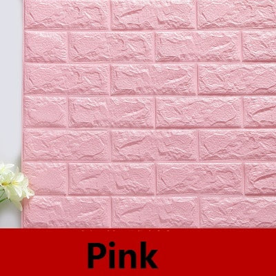 3D brick wallpaper wall stickers diy self adhesive foam waterproof living room home decor