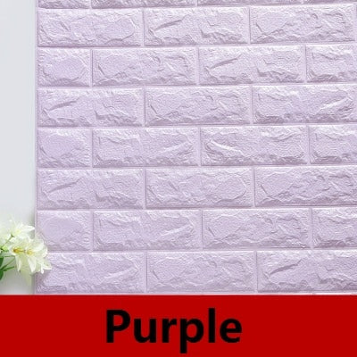 3D brick wallpaper wall stickers diy self adhesive foam waterproof living room home decor