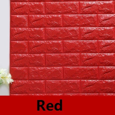 3D brick wallpaper wall stickers diy self adhesive foam waterproof living room home decor