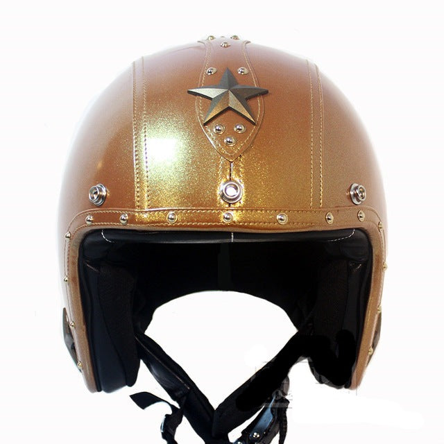 Cruiser helmet scooter motorcycle helmets vintage 3/4 open face chopper ghost rider