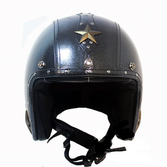 Cruiser helmet scooter motorcycle helmets vintage 3/4 open face chopper ghost rider