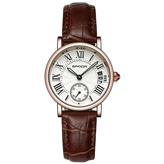 Leather women wristwatch dress watch analog vintage watches casual for gifts