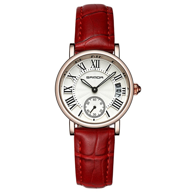 Leather women wristwatch dress watch analog vintage watches casual for gifts