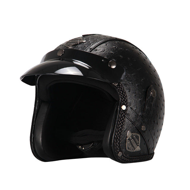 Retro motorcycle helmets with goggles vintage helmet for biker vespa scooter