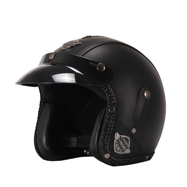 Retro motorcycle helmets with goggles vintage helmet for biker vespa scooter