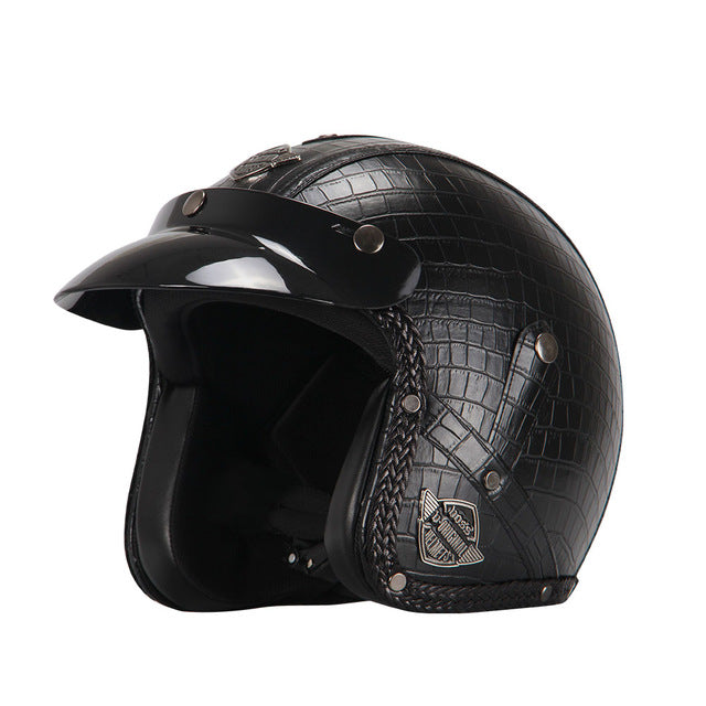 Retro motorcycle helmets with goggles vintage helmet for biker vespa scooter
