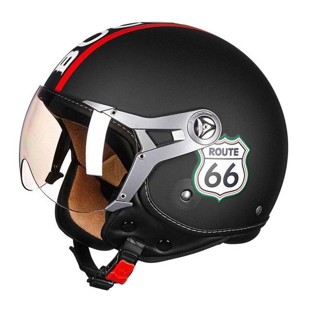 vintage helmet motorcycle open face helmets chopper scooter moon style
