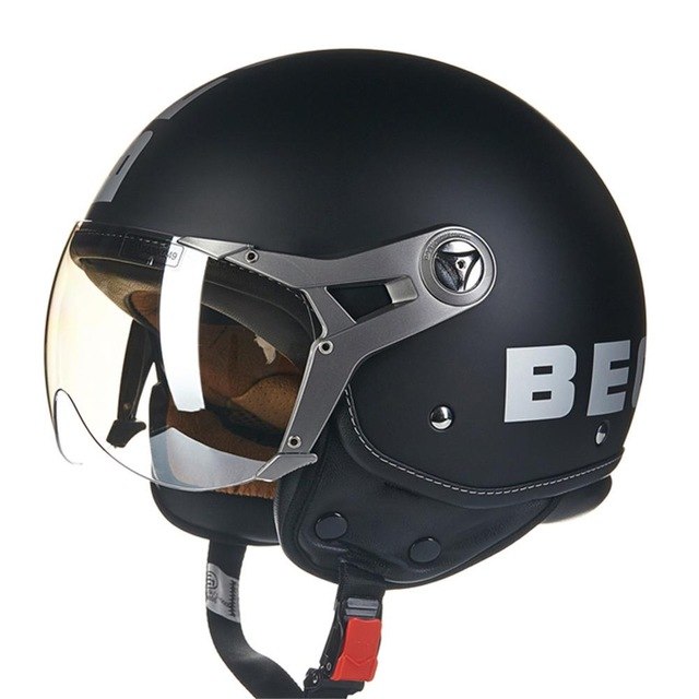 vintage helmet motorcycle open face helmets chopper scooter moon style