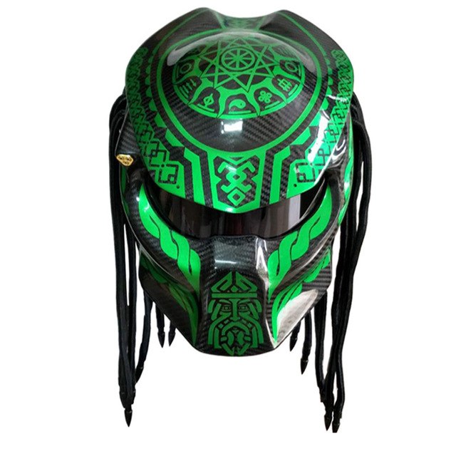 predator full face motorcycle helmet painting helmets red laser light night racing