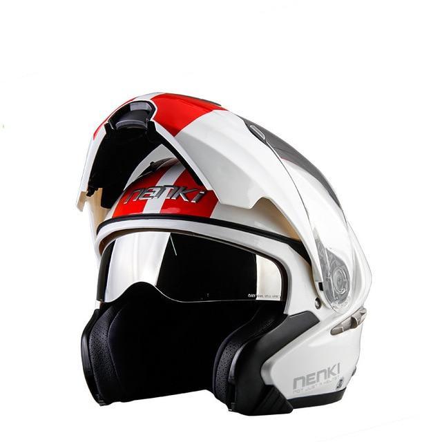 New open full face motorcycle helmets flip up moto casque classic crash helmet
