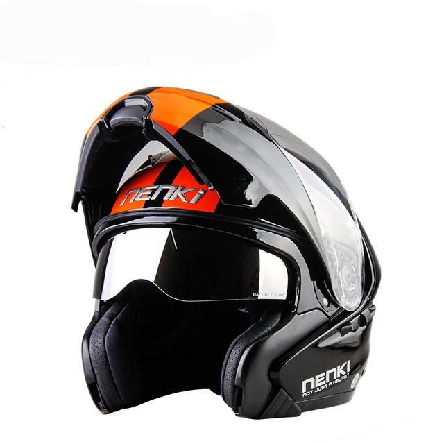 New open full face motorcycle helmets flip up moto casque classic crash helmet