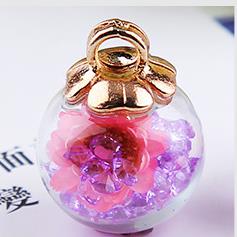 charms crystal flower glass bracelet pendant DIY decoration craft jewelry10pcs