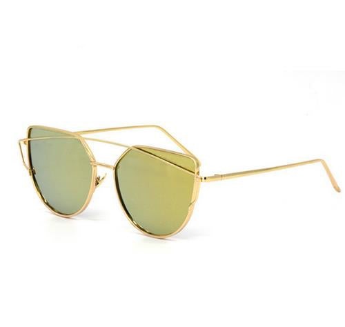 Cat eye sunglasses women flat lens