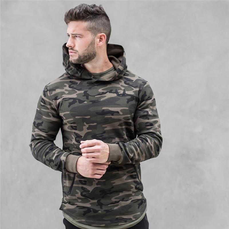 Men shirt bodybuilding jacket crest hoodie