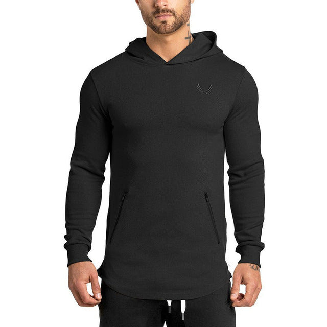 Men shirt bodybuilding jacket crest hoodie