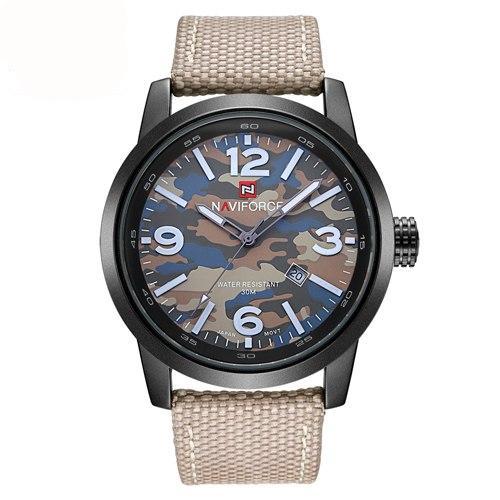 Military men wristwatch sport outdoor canvas quartz watch relogio masculino