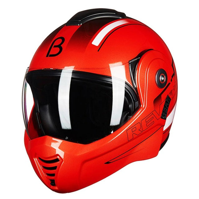 Modular open full face motorcycle helmets vintage vespa scooter helmet chopper moon style