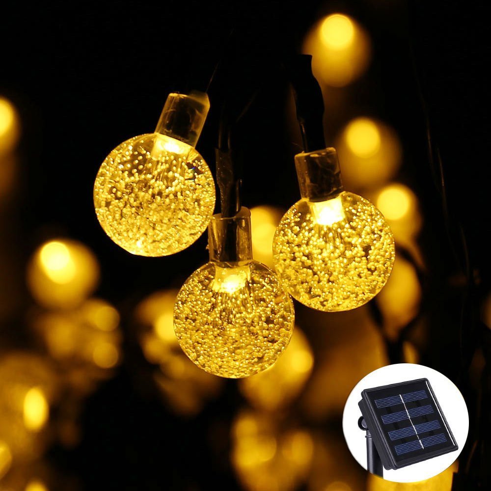 Led light ball solar halloween christmas outdoor garden decor light bulbs