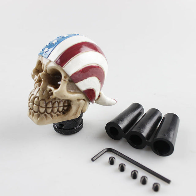Car Gear Shift Knob skull devil head with hat car interior accessories