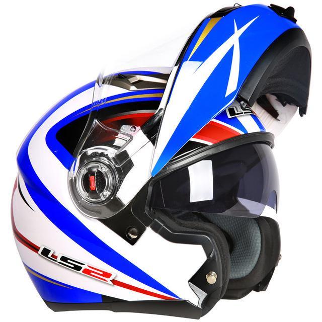 Flip up helmet motorcycle helmets dual lens visor casco racing sport cycling