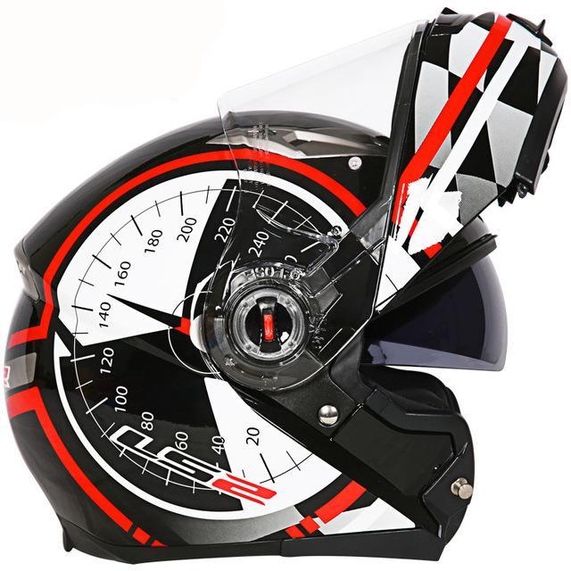 Flip up helmet motorcycle helmets dual lens visor casco racing sport cycling