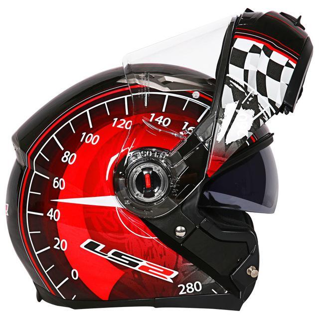 Flip up helmet motorcycle helmets dual lens visor casco racing sport cycling